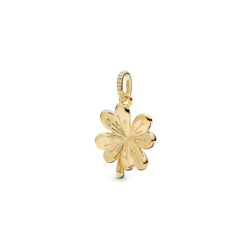 Pandora Shine Lucky Four Leaf Clover Pendant Women s Gold 367935CZ