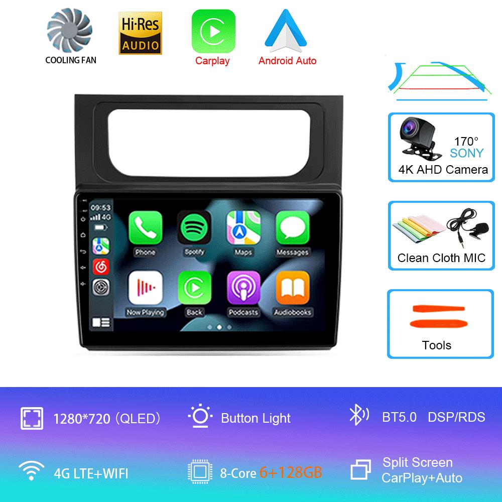 Car Radio Android 14 For VW Volkswagen Touran 2 1T 2010 2011 2012 2013 2014 2015 Wireless Auto Carplay Navigation GPS 4G+WIFI