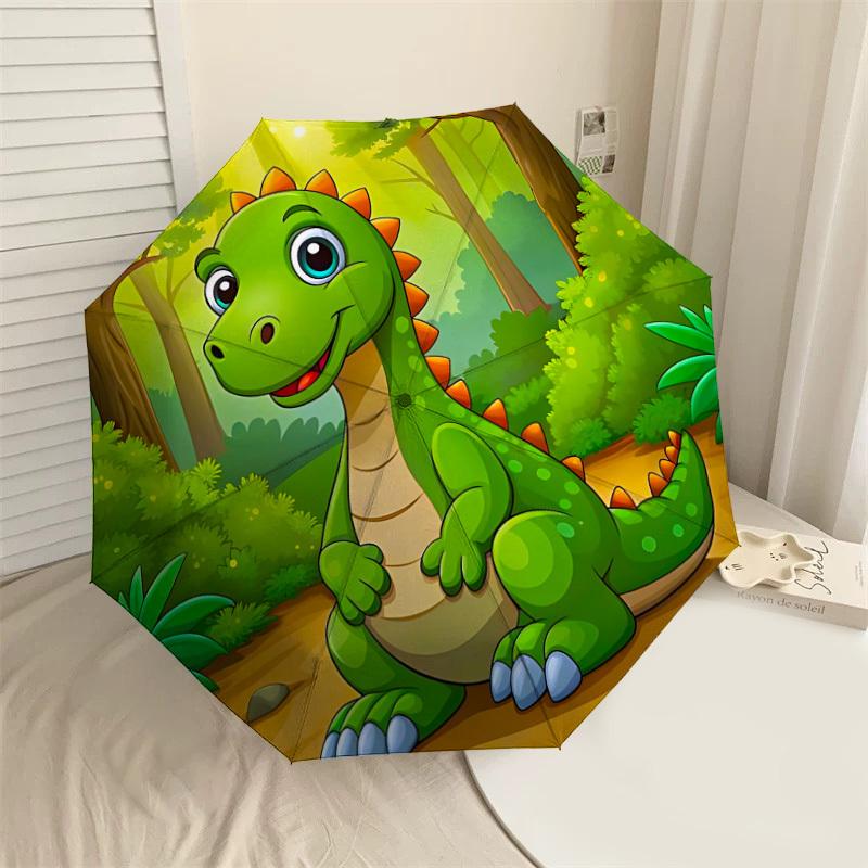 

1PC dinosaur forestAutomatic Open/Close Umbrella with Windproof, 8-Rib Sturdy Canopy, Durable Ribs, Fashionable Design1402A