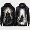 Dark Fantasy Crystal Cave Knight 3D Print Hoodie Unisex Polyester Pullover