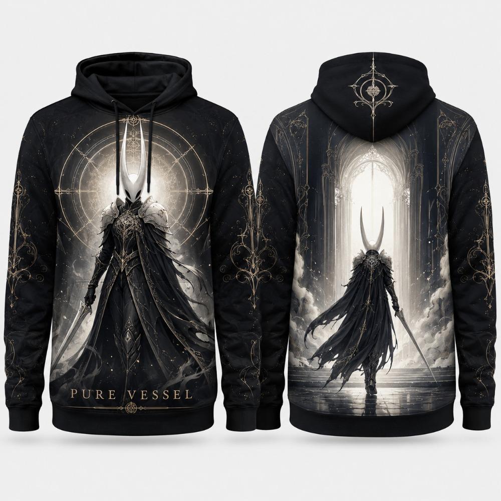 Dark Fantasy Crystal Cave Knight 3D Print Hoodie Unisex Polyester Pullover