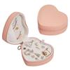 Heart-shaped Travel Jewelry Box for Earrings, Studs, and Rings