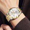 OLEVS Gold Watch for Men Waterproof Luminous Date Fashion Classic Stainless Steel Wristwatch Business Quartz Watches