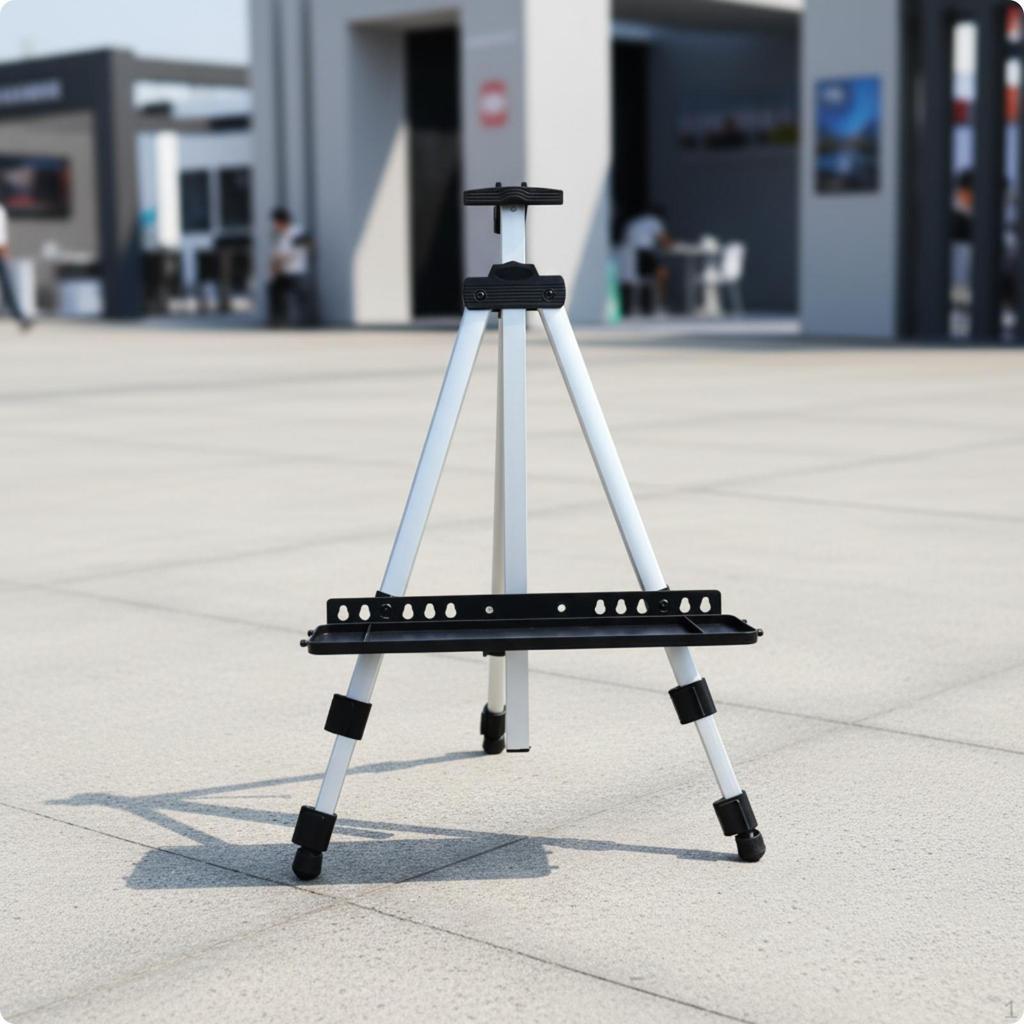 Aluminum Easel Stable with Tray Telescopic for Presenters