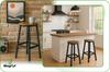 Dark Brown Bar Stool for Kitchen Dining Room 32X32X65 Begryf