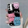Cute Cat Case For Samsung A56 A16 A17 S25 FE Xiaomi Redmi Note 14 13 Pro 14C A5 Huawei Honor 400 200 Lite Pro iPhone 16 Pro Max Shockproof Cover