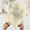 Tirana City Map Printed Poster Customized Wall Art Retro Vintage Metal Tin Signs for Room Decoration Garage Decorations Man Cave