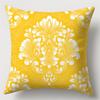 Home Decor Yellow Pillows With Floral & Geometric Patterns Pattern Cushion Cover Suitable For Sofa Bedroom Car Pillow Cover