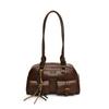 Retro Bowling Bag Women's 2024 Autumn and Winter New High-end Textured Small Square Bag Versatile Commuter Shoulder Armpit Bag