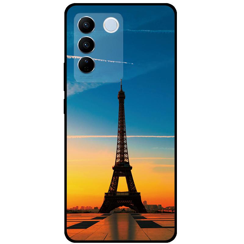 For Vivo V27E V2237 V27 Pro V2230 V 27 Case TPU Soft Silicone Marble Cat Shockproof Cases For Vivo V27 5G V27Pro Bag Funda Cover