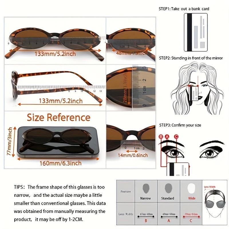 2 Pairs of Women's Oval Flat Glasses Punk Style Lightweight Durable Fashionable Women Sturdy Construction Trendy Enthusiasts