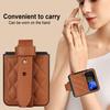 Leather Wristband Phone Case for Samsung Galaxy Z Flip 5 4 5G Flip5 Zflip4 Wrist Strap Thin Skin Feeling Shockproof Stand Cover