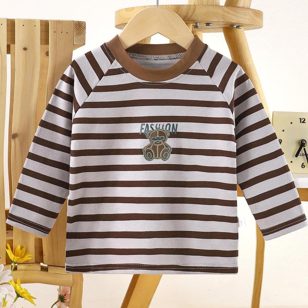 2026 Summer Children O-Neck Long Sleeve T-Shirt Kids Spring Cartoon Cotton Top for Girl Boy