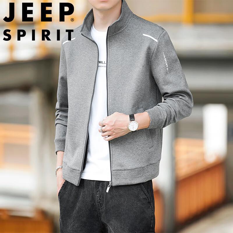 

JEEP SPIRIT Men s Spring Autumn Casual Stand Collar Jacket 3XL