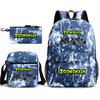 Deformed Zoo Surrounding Primary School Students Schoolbag Trend Starry Sky Backpack Leisure Three-piece Set