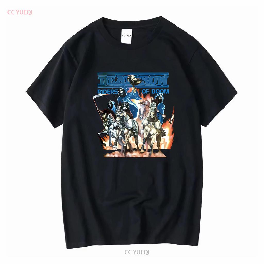 Vtg Deathrow Band Heavy Cotton Black All Size T Shirt MM685 long sleeves vintage Washed designer clothes fashion graphic
