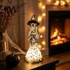 Mysterious Gothic Interior Decor Skeleton Witch Resin Figurine, LED Light Up Statue, Spooky Bohemian Style Home Accents Dark Fantasy Ornament