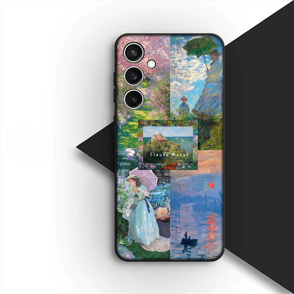 

Cover for Samsung Galaxy A35 A36 A55 A26 A05 A06 A14 A50 A51 A53 A54 A12 A13 A23 Casing Phone Case Claude Monet Waterlily Cat Galaxy A14