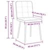VidaXL Dining Chairs Set of 2 Light Grey Velvet, Dining Chair, Kitchen Chair, Accent Chair, Chair, Chair of 4101057