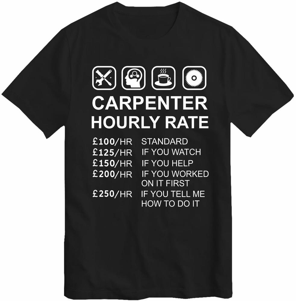 

Футболка Почасовая ставка плотника Столярные работы и столяр Забавный саркастический подарок Топ 3XL