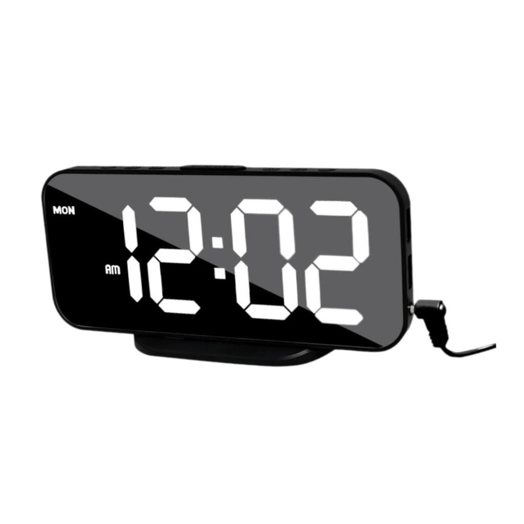 Digital Alarm Clock Bedside Clock 3 Levels Brightness for Dormitory Modern