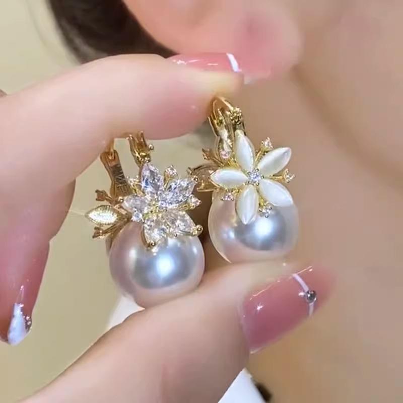 

Модные изысканные цветочные фиолетовые серьги-гвоздики с пряжкой для женщин и девочек, элегантные корейские серьги, ювелирные изделия в подарок белый