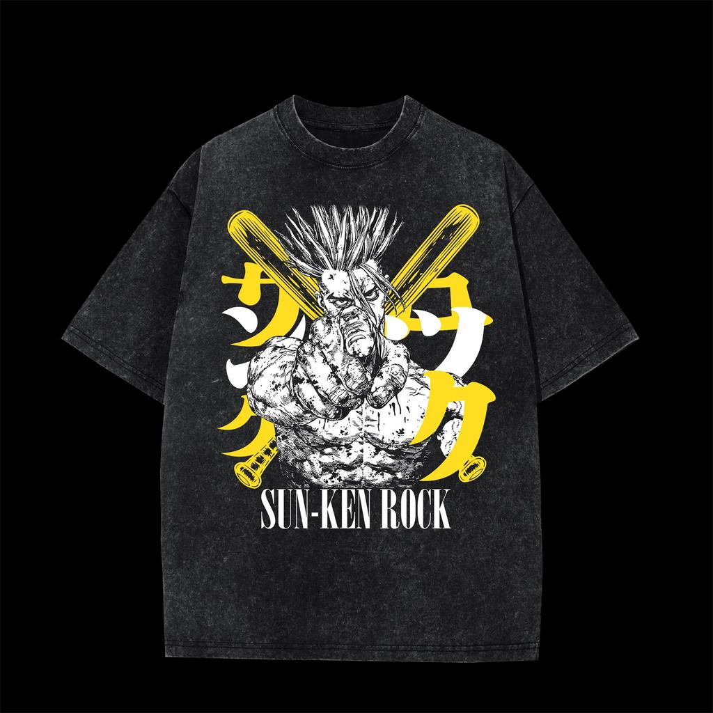 Sun-Ken Rock Prany Koszulka Męska Ken Kitano Grafika Vintage Męska Bawełniana Koszulka Anime Casual Street Tops Odzież