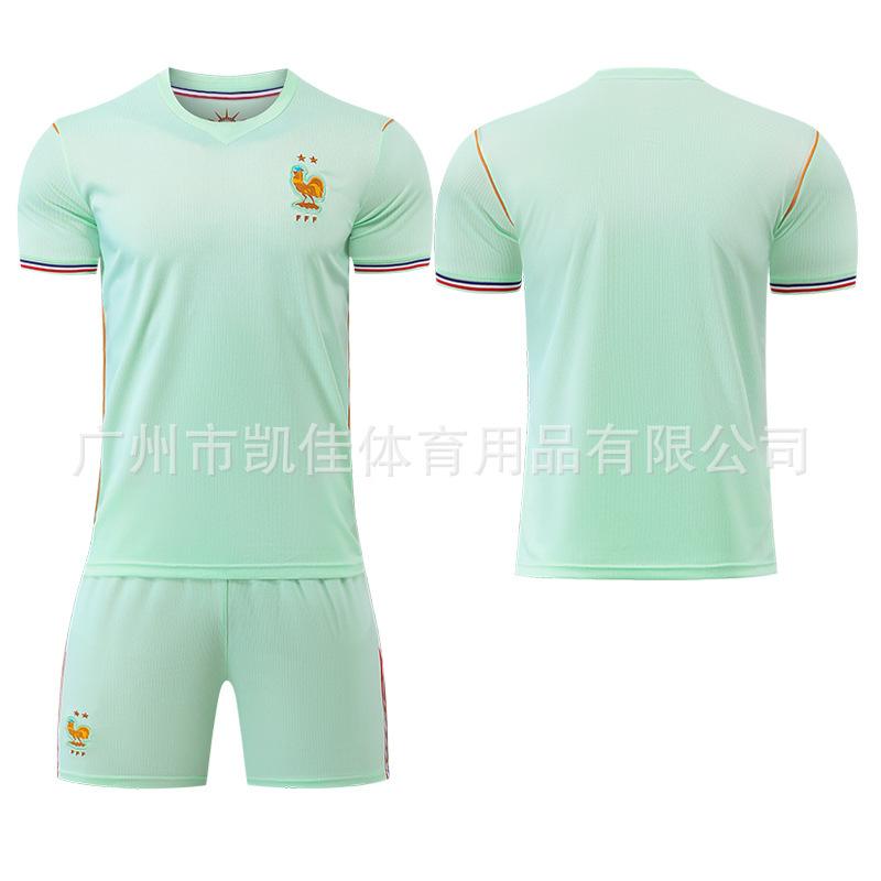 A2026 World Cup France away green No. 10 Mbappe football jersey 7 Dembele 11 Olise jersey 16