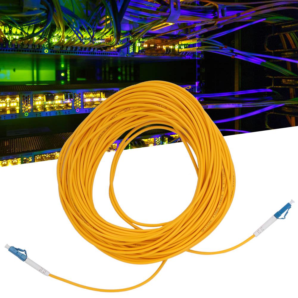 20m LC/UPC To LC/UPC Single Mode 3mm Fiber Optic Patch Cable Cord