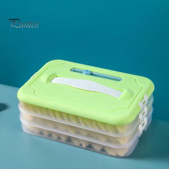 Коробка для зберігання харчових продуктів для пельменів Багатошарова морозильна камера великої ємності без вмісту BPA харчового класу Контейнер для зберігання харчових продуктів