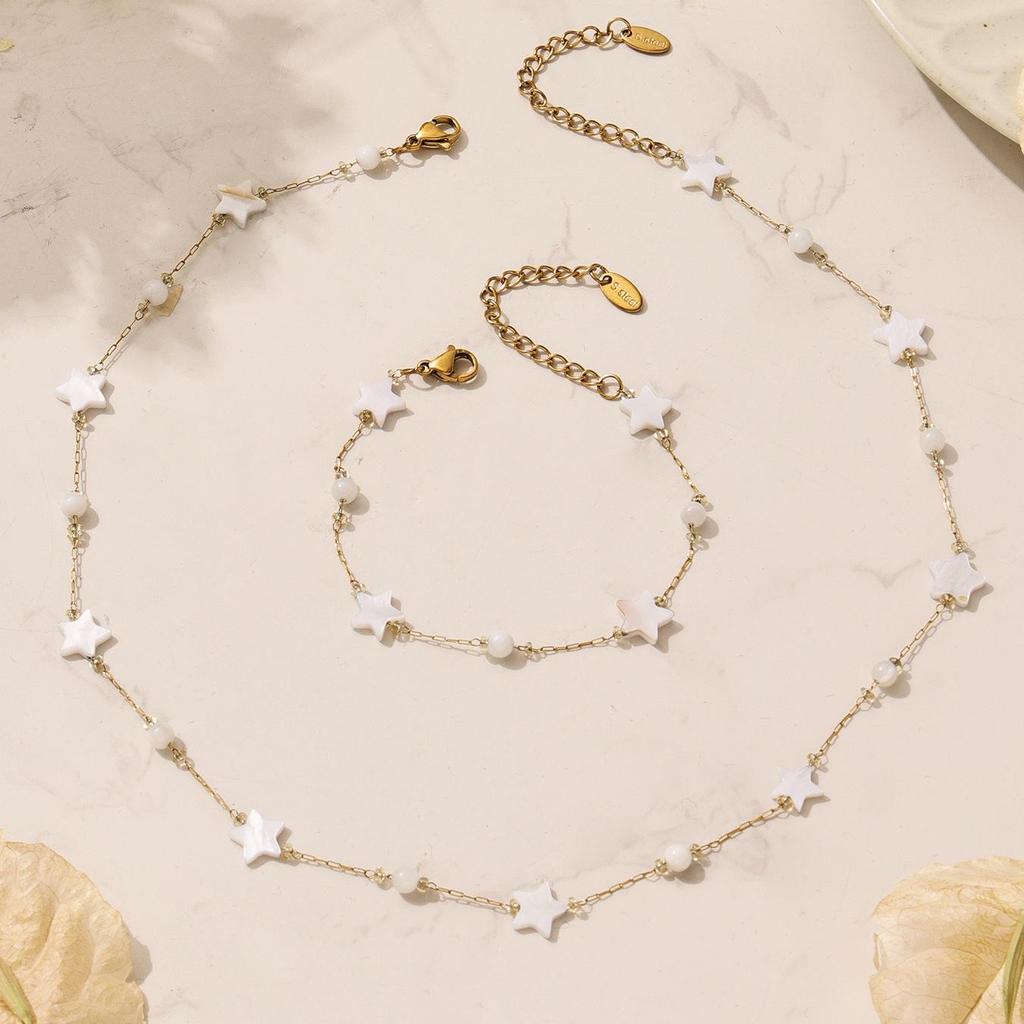 INS Inspired Design: 5A Zircon Star and Sunflower Brooch & Necklace Bracelet Set