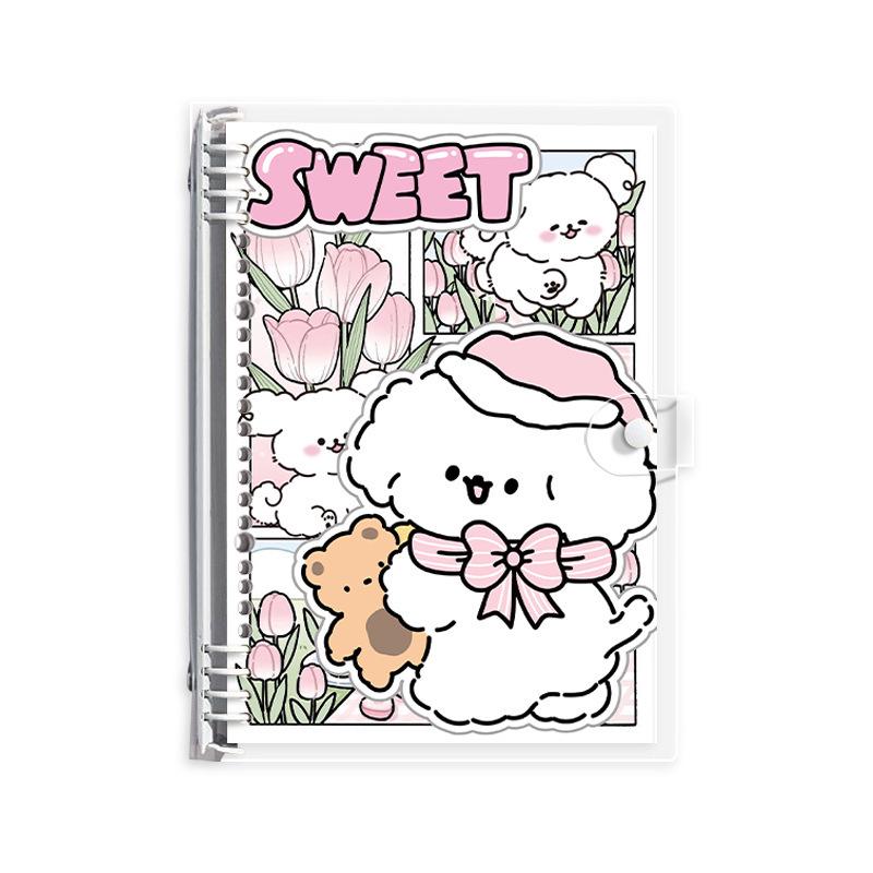 High-Value Soft-Shell PVC A5 Binder: Happy Puppy Thick B5 Removable Student Notebook