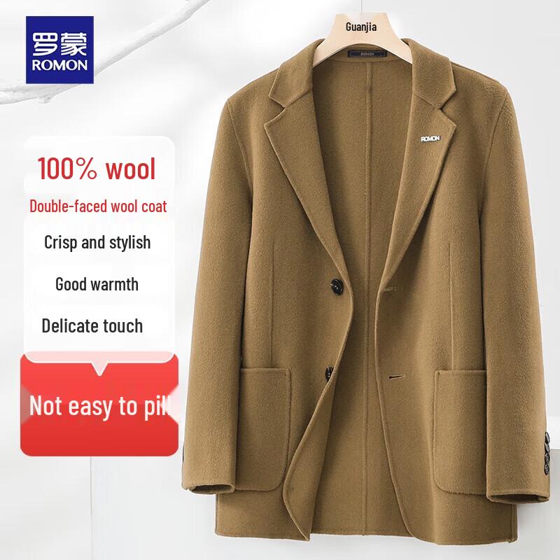 ROMON Men s 100% Wool Business Casual Suit Jacket 3XL/190