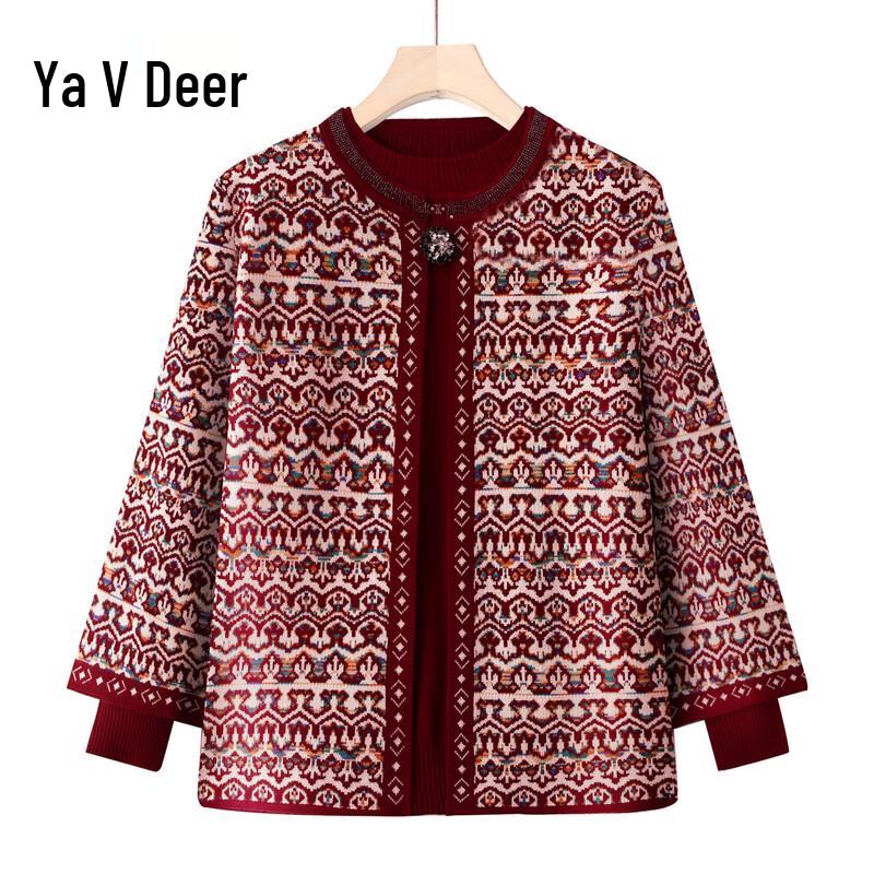 

Yalu Women s Tang Suit Cardigan Sweater Set XL