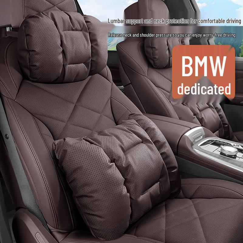 BMW 3er/5er/7er/2er Serie & X3/X5/iX3/i5 Kopfstütze Lendenwirbelstütze: Ganzjahres-Nackenschutz-Kissen