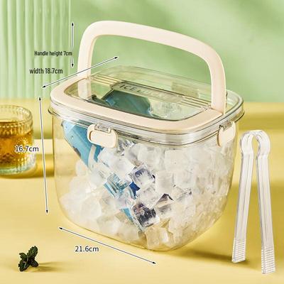 ZISIZ Portable Ice Bucket with Tongs