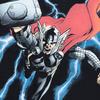 EVERSOUL Marvel T-Shirt, Short Sleeve, Thor, Avengers, Venom, Mighty Thor, American Comic Book Merchandise, Gift, Men's, Black, Size M [Parallel Impor