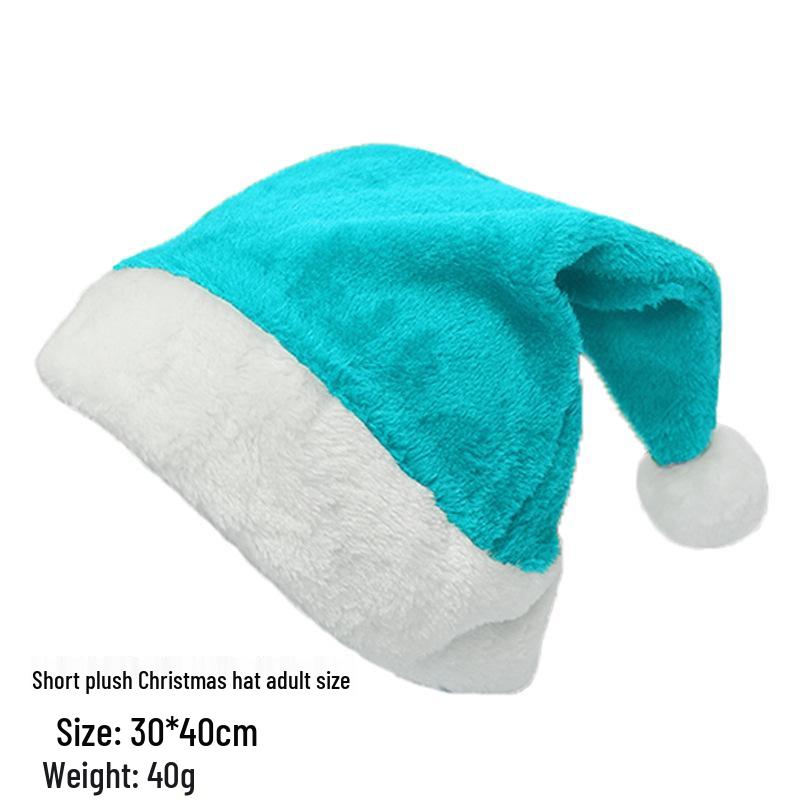 Adult Christmas Hat with Colorful Stars - Super Soft Fabric for Holiday Parties