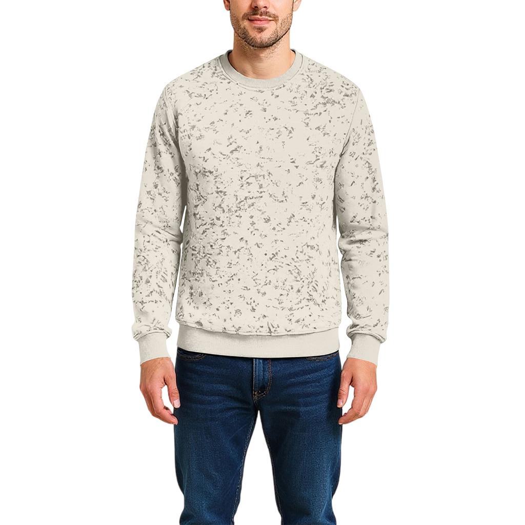 Pánská trendy volná mikina s kulatým výstřihem, dlouhý rukáv, pro volný čas