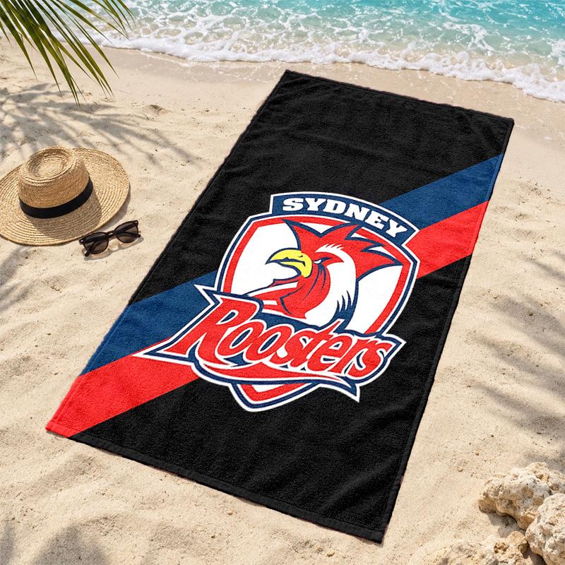 Sydney Roosters Beach Towel Quick Dry Sand Free Lightweight Beach Towels for Travel Swimming Camping