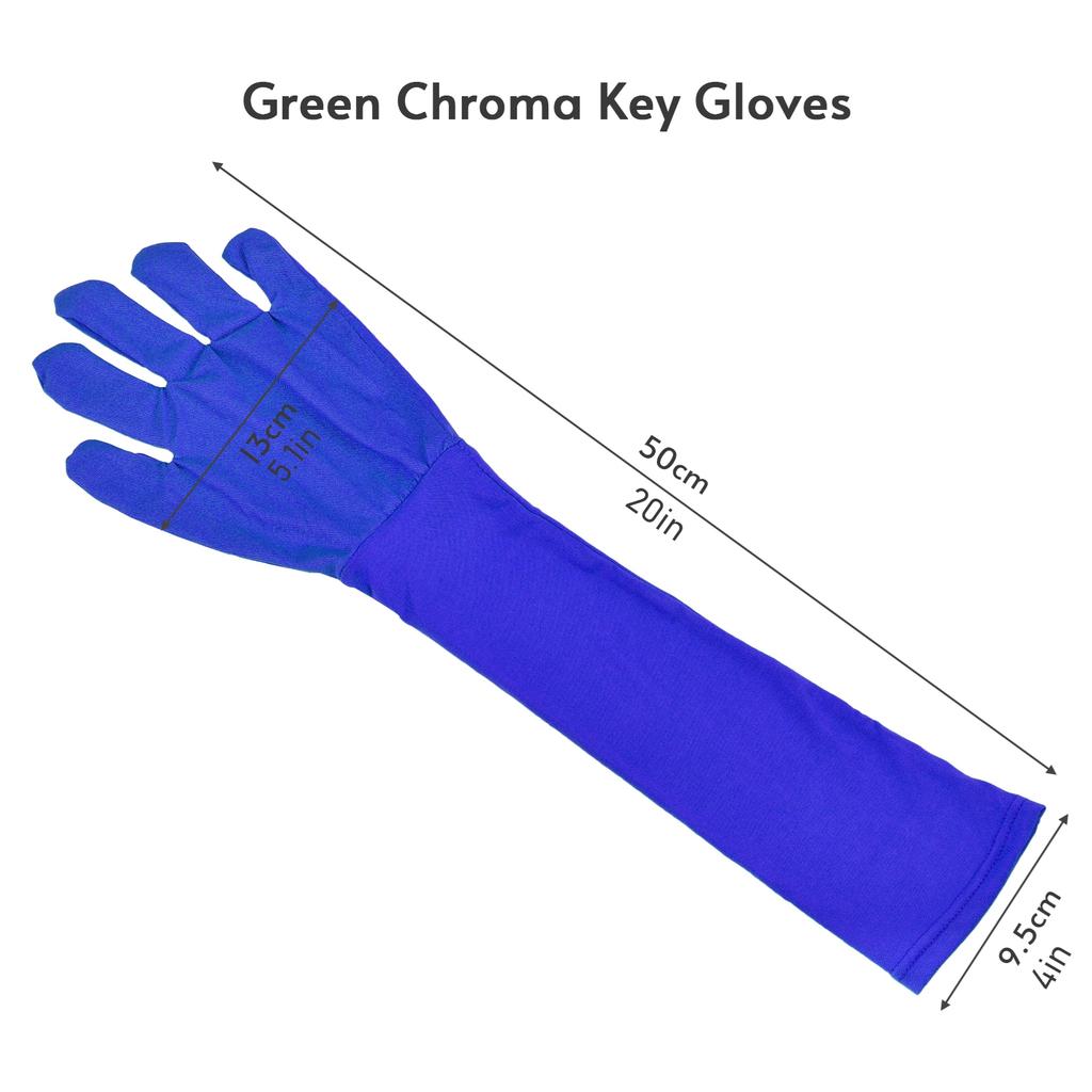 Blue Chroma Key Mask Gloves Chromakey Hood Glove Invisible Effects Background Chroma Keying Blue Gloves Mask for Blue
