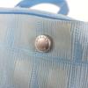Chanel Tote Bag Blue Nylon/leather Women