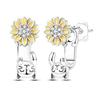 925 Silver Hoop Earring For Woman Bow Tie Star Zircon Earring Luxury Pendientes Fashion Jewelry