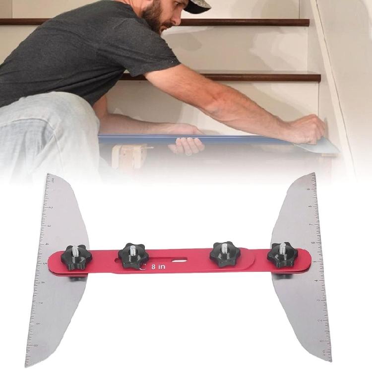 Stair Tread with Scale Adjustable 8in to 16in Alloy Stair Tread Measuring Tool