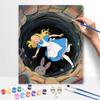Disney Alice In Wonderland Rabbit Falling Oil Paint by Numbers Painting Kit Handmade Diy Home Decoration Gift