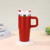 14oz Stainless Steel Vacuum Insulated Travel Mug With Handle Straw Car Office Outdoor Use