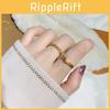 Fashionable Plated Gold Adjustable Heart Twisted Ring Unique Design For Gifts Women