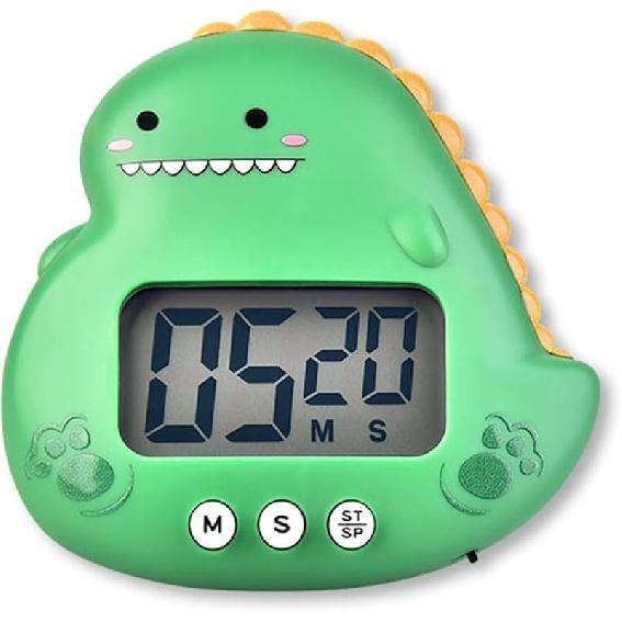 Kitchen Timer, Cute Cartoon Animal Countdown, Digital Cooking Timer with Magnetic, LCD Large-Screen Visual Clock, Hangable Alarm Clock with Time-kl