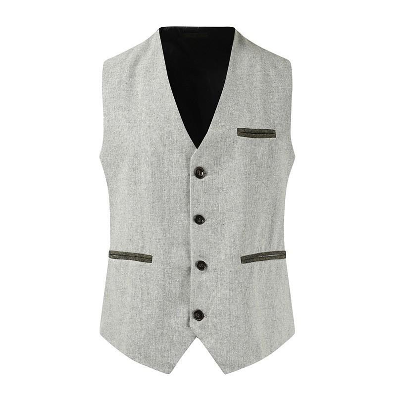 Suit Vest Men's Business Sleeveless Jacket Vests Wedding Party Waistcoat Man Blazer Vest Coat