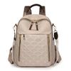 Rhombus embroidered thread backpack women's new women's backpack Korean version fashionable large-capacity anti-splashing travel backpack